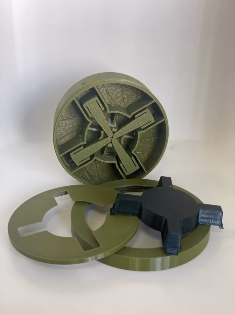 3D-друкований макет міни ПМН-2, окремі деталі